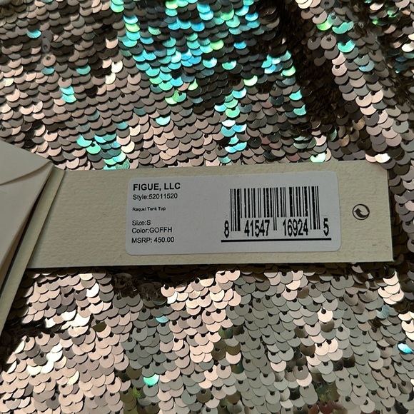 Gold sequin tank top - Picture 3 of 3